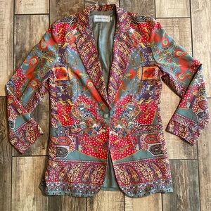 Vintage Howard Wolf Multicolor Patterned Blazer